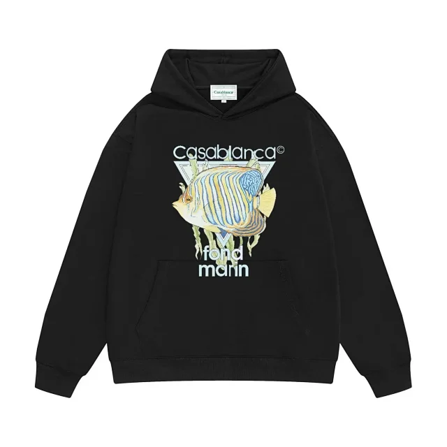 Casablanca Hoodies & Sweatshirts Blanca window graphic pullover hoodie product detail image 5