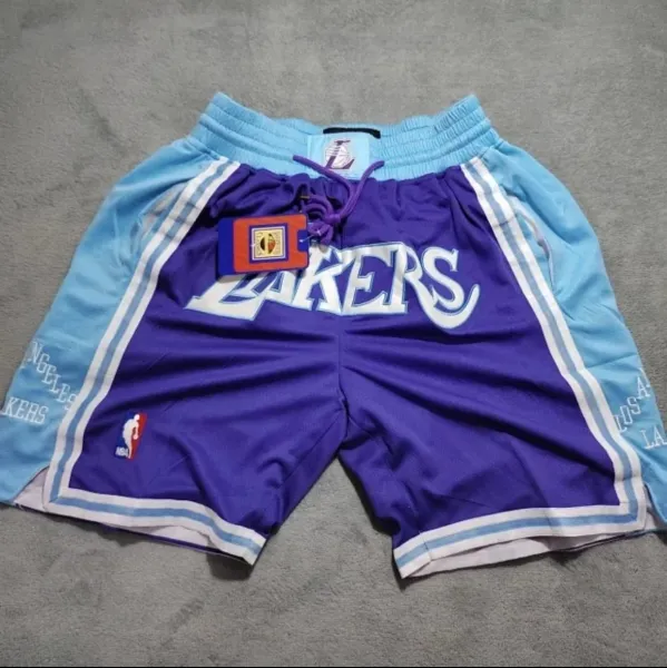 Los Angeles Lakers NBA Swingman Shorts Purple/Light Blue - 1
