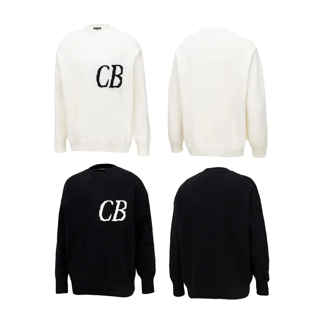Acne Studios Knitwear AC30 V-neck button-front face-patch cardigan product detail image 2