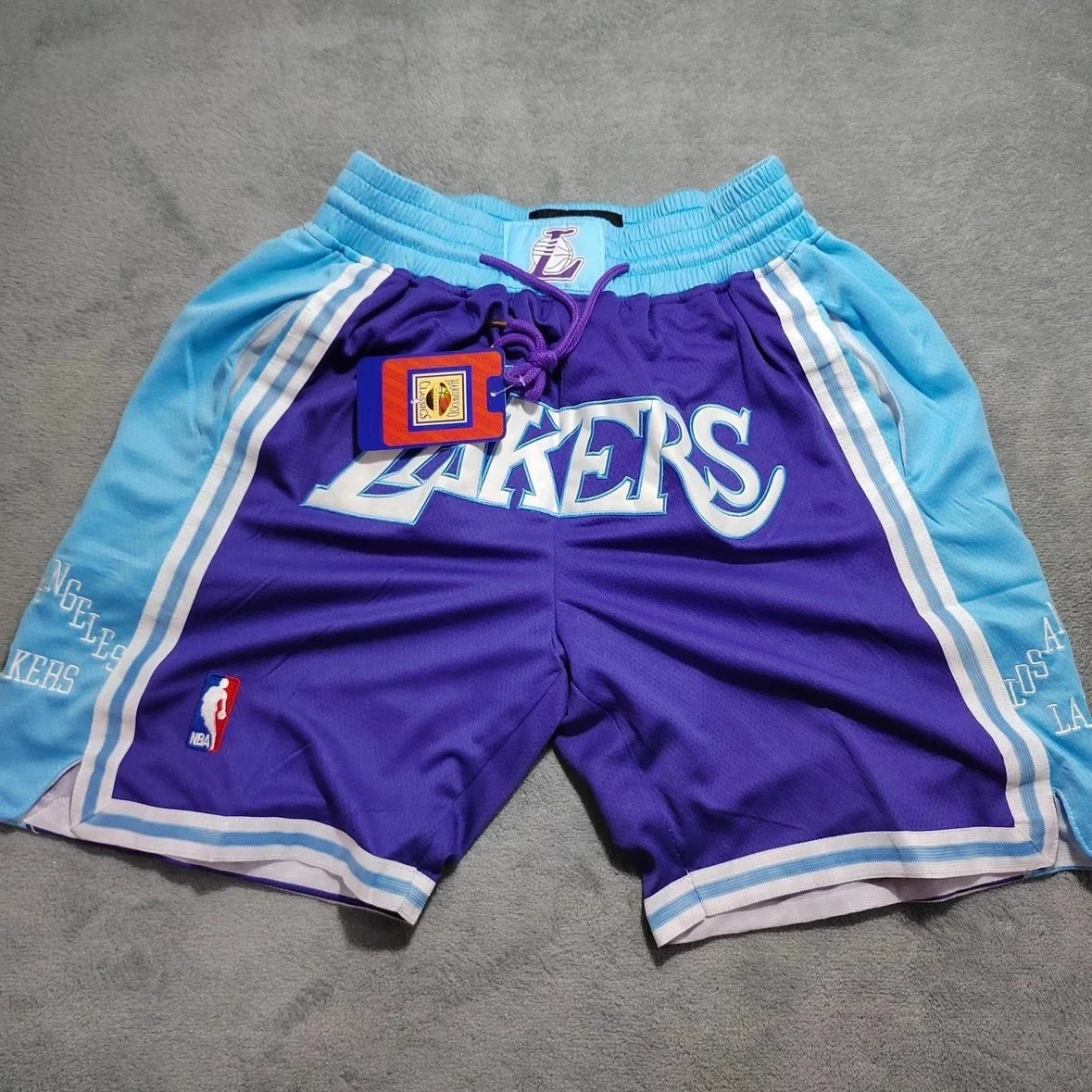 Brooklyn Nets NBA Swingman Shorts Navy Blue Red White - 4