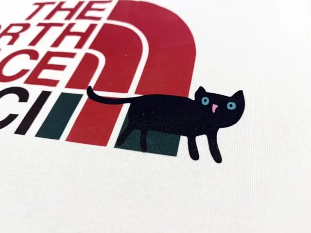 The North Face T-Shirts Gucci collaboration logo graphic product detail image 5