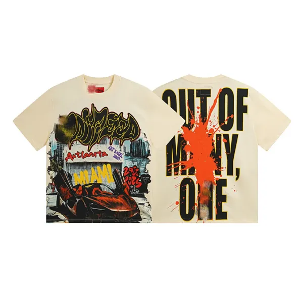 Digital Pionker Out Of Many, One Graphic T-Shirt Beige - 1