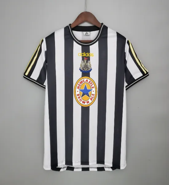 Adidas Newcastle United 1995-96 Home Jersey Black and White Striped - 1
