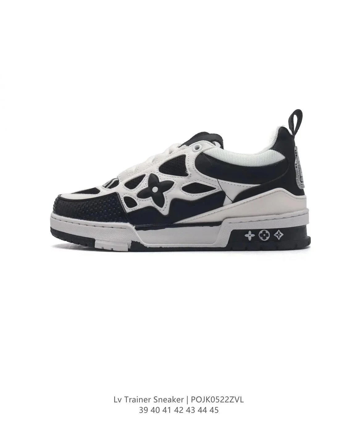 Louis Vuitton Trainer Sneaker Black and White Sneakers