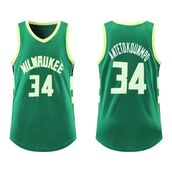 Milwaukee Bucks Giannis Antetokounmpo #34 Green City Edition Jersey - 1