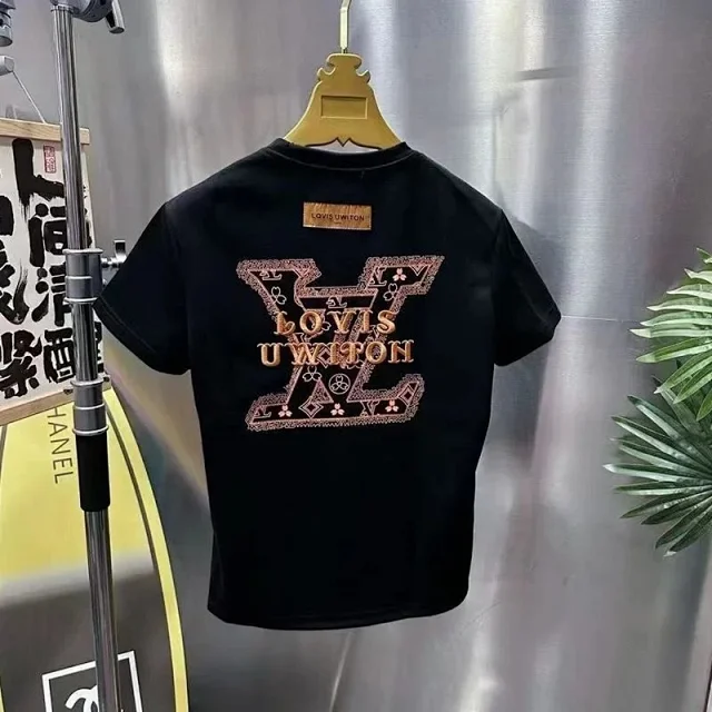 Unbranded T-Shirts Short-Sleeve T-Shirt with Embroidered Monogram Design product detail image 2