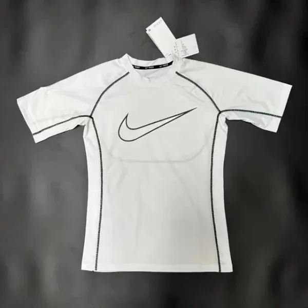 Nike Pro Cool Swoosh White Base-Layer T-Shirt - 1