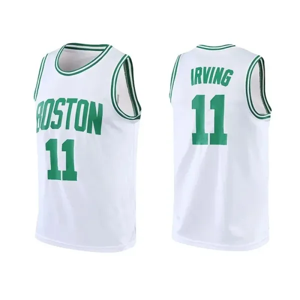 Boston Celtics Kyrie Irving #11 White Green Jersey - 1