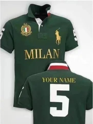 Polo Ralph Lauren Shirts Short-Sleeve City Crest Shirt with Number Back — green-milan