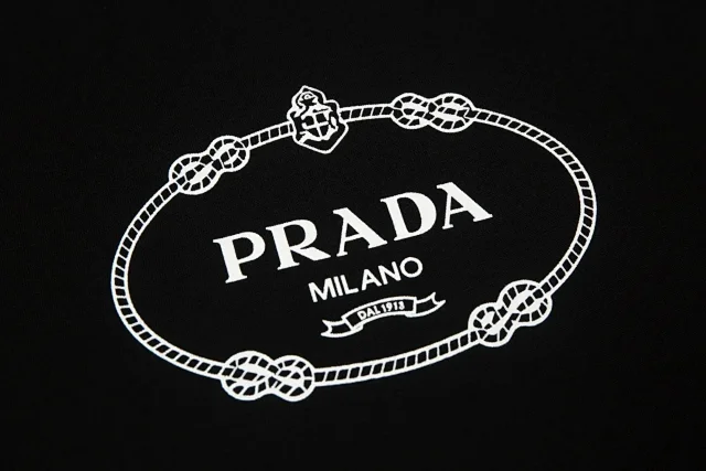 Prada T-Shirts Short-Sleeve Logo Print product detail image 3