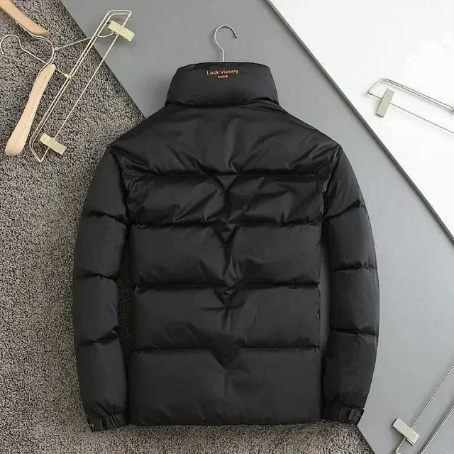 Louis Vuitton Down Jackets Black quilted puffer jacket with stand collar product detail image 5