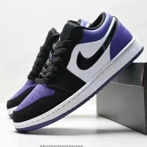 Air Jordan 1 Low Court Purple Sneakers - 1