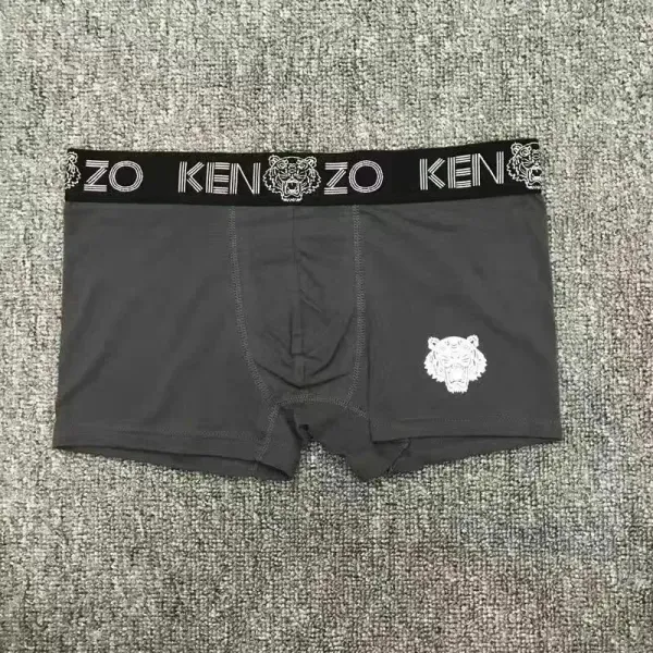 Kenzo Tiger Logo Boxer Briefs Gray Underwear - 1
