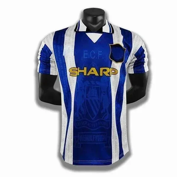 Everton FC x Sharp 1986-87 Home Jersey Blue and White Striped Football Shirt - 1
