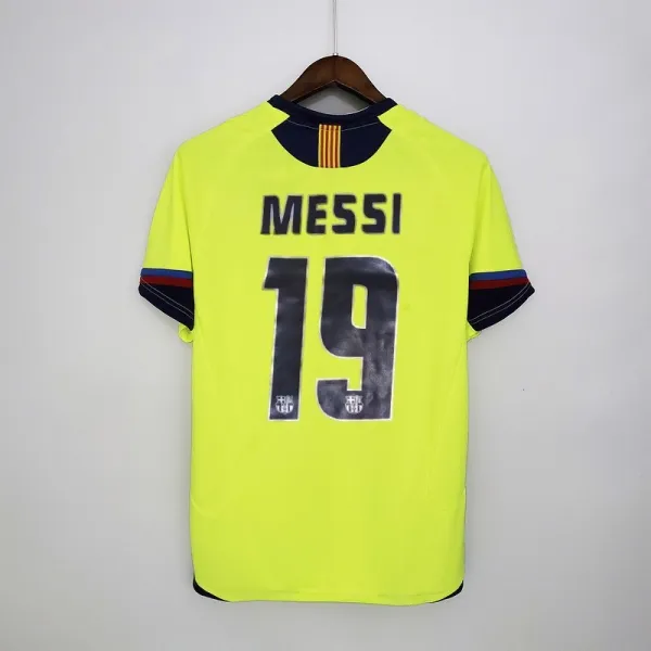 FC Barcelona 2005-06 Third Jersey Yellow Messi #19 Jersey - 1