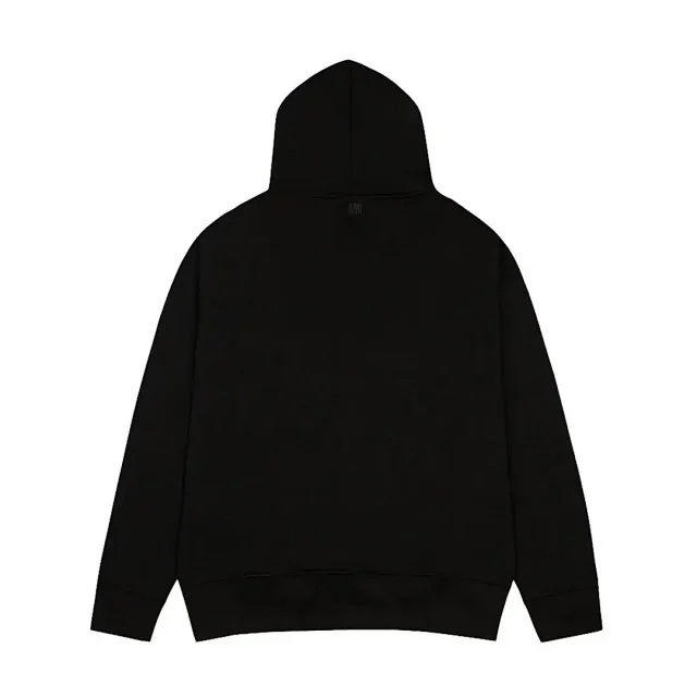 AMI Paris Hoodies & Sweatshirts de Coeur embroidered pullover hoodie product detail image 3