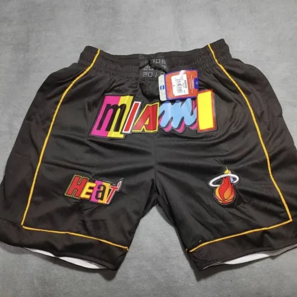 Miami Heat NBA City Edition Shorts Black Multicolor - 1