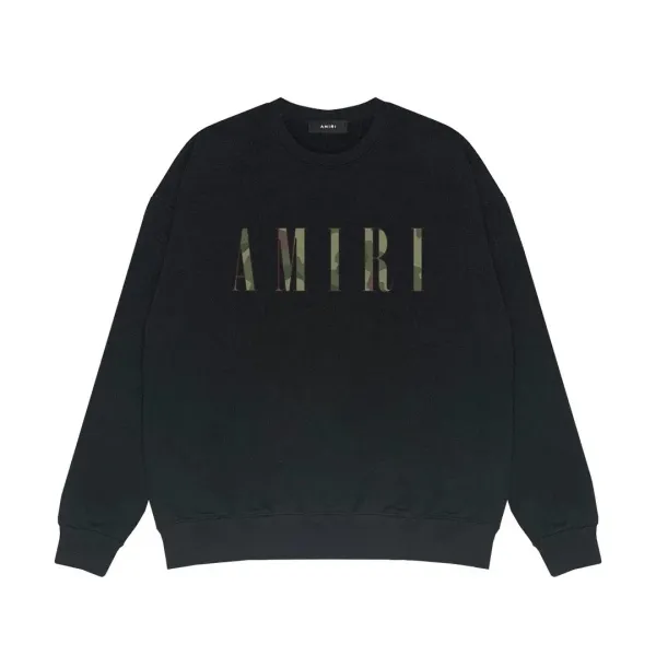 Amiri Camo Logo Black Hoodie - 1