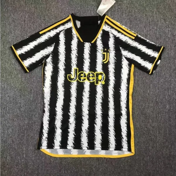Juventus x Jeep 2023-24 Home Jersey Black White Yellow - 1