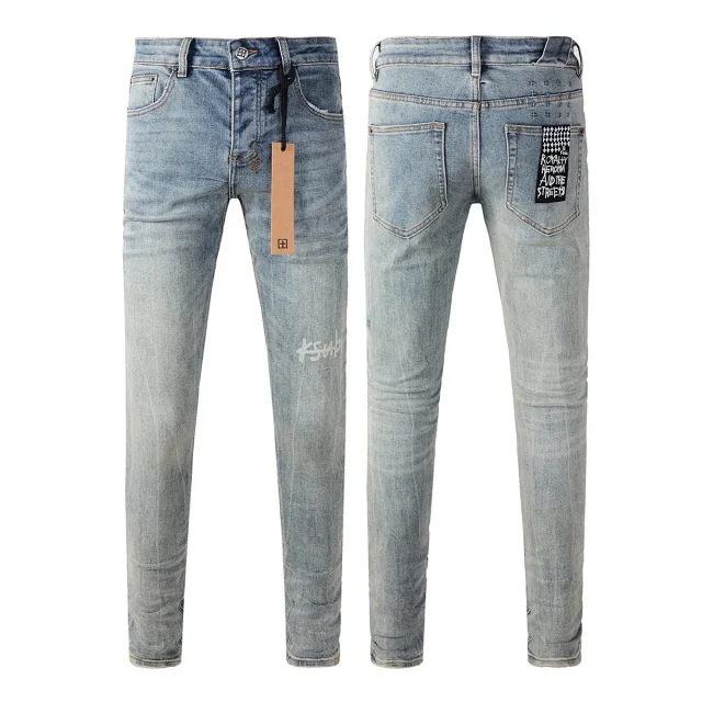 Ksubi Jeans Distressed skinny with graphic back-pocket patch product detail image 3