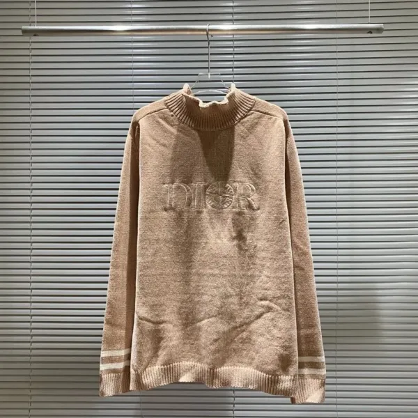 Dior Oblique Knit Sweater Beige Turtleneck Sweater - 1