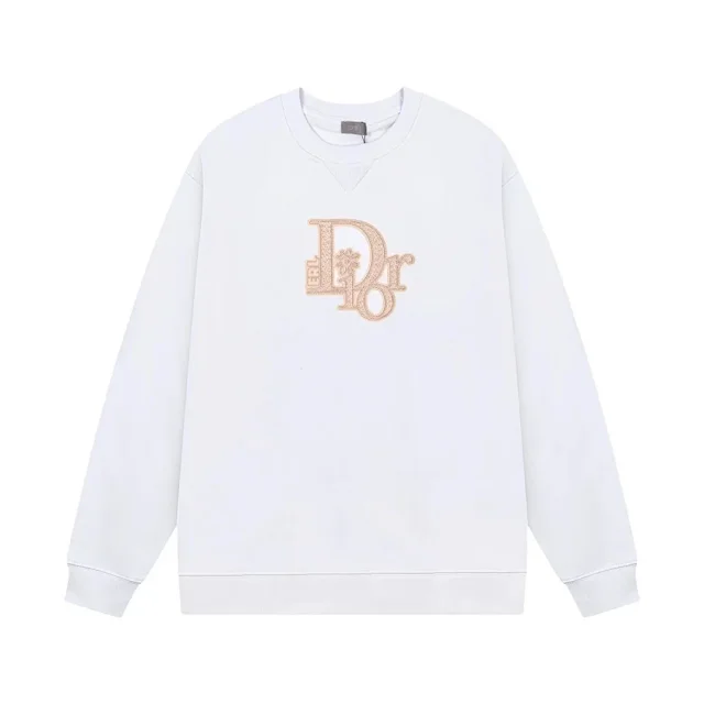 Dior Knitwear Crewneck sweater with Oblique shoulder stripes product detail image 3