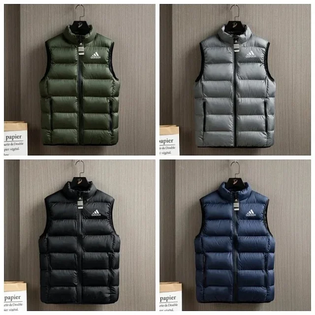 adidas Vests Quilted padded stand-collar zip vest product detail image 1