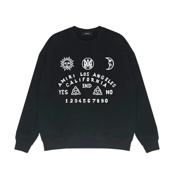Amiri Ouija Board Print Black Hoodie - 1