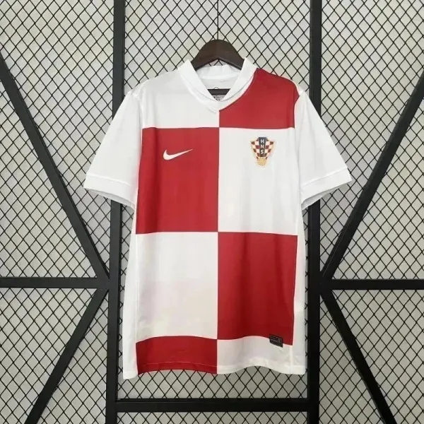 Nike Croatia National Team Home Jersey Red and White Checkerboard Jersey - 1