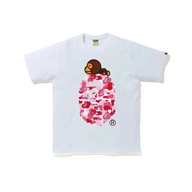 A Bathing Ape T-Shirts Short Sleeve Camouflage Head Graphic product detail image 5