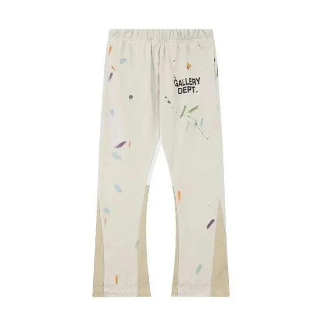 Gallery Dept. Trousers Paint-splatter sweatpants with logo print product detail image 5