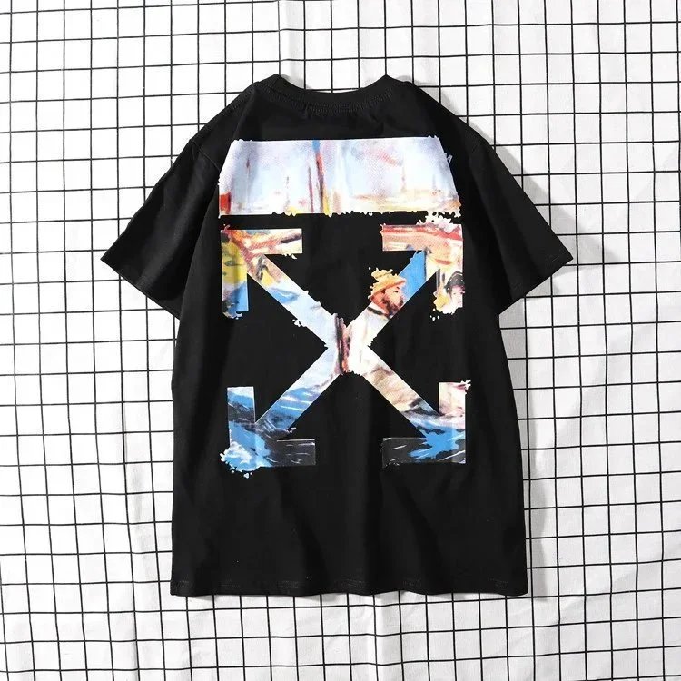 Off-White T-Shirts Short-Sleeve Graphic Arrow Print — 9012 black