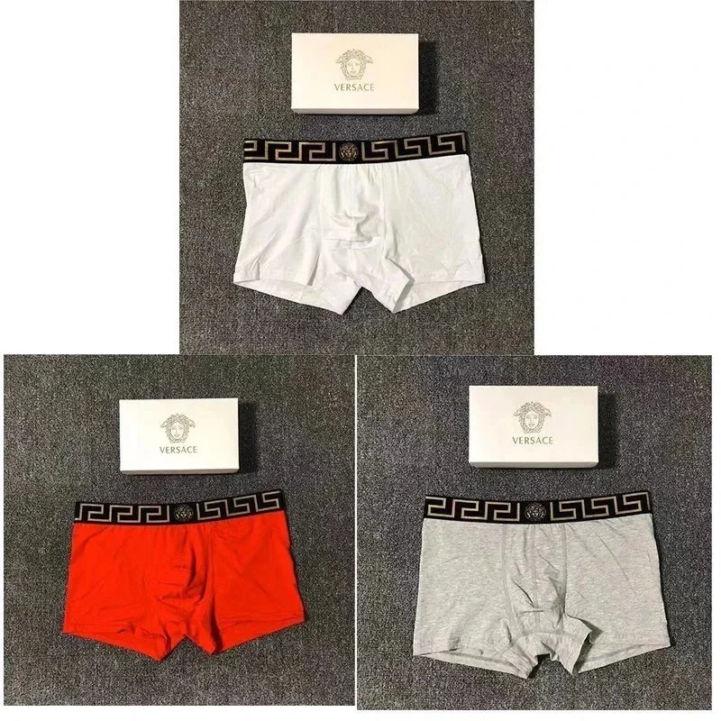 Lacoste Underwear Boxer Briefs — Versace White, Gray, and Red Gift Set