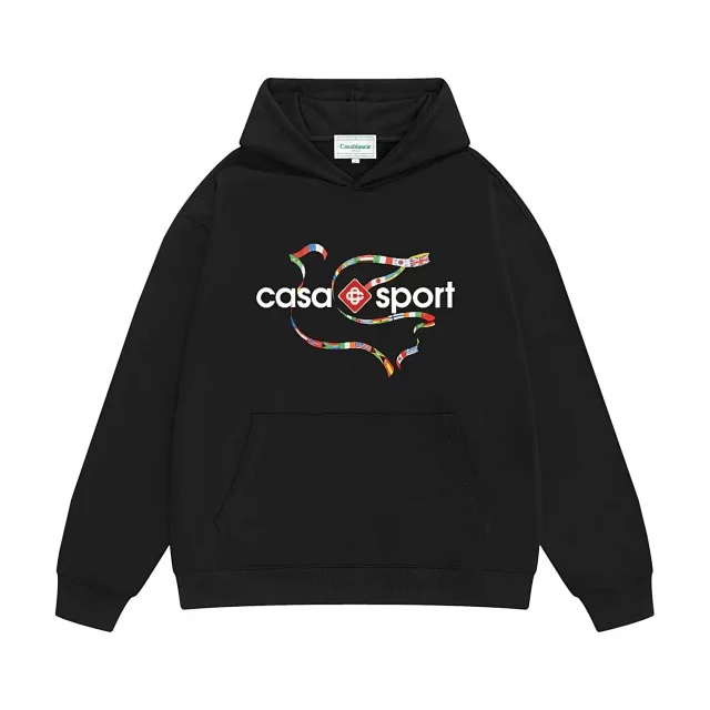 Casablanca Hoodies & Sweatshirts Logo Print Pullover Hoodie product detail image 8