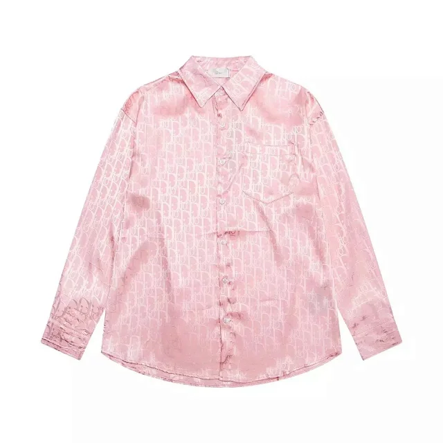 Dior Shirts Oblique jacquard long-sleeve button-up shirt product detail image 4