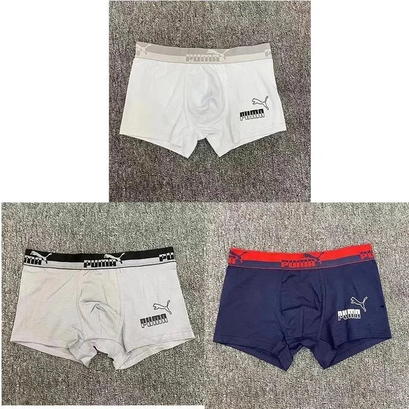 Lacoste Underwear Boxer Briefs — PUMA White, Gray, and Blue Gift Set