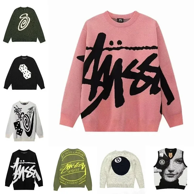 Stüssy Knitwear Graphic Logo Knit Crewneck Sweater product detail image 1