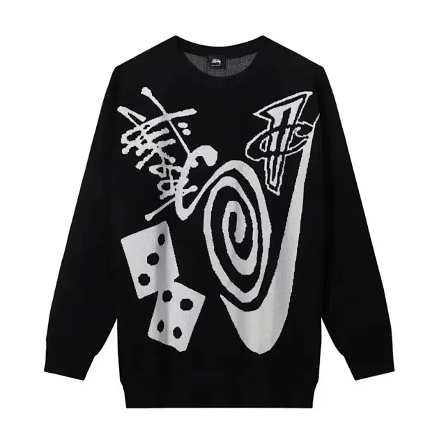 Stüssy Knitwear Graphic Logo Knit Crewneck Sweater product detail image 6