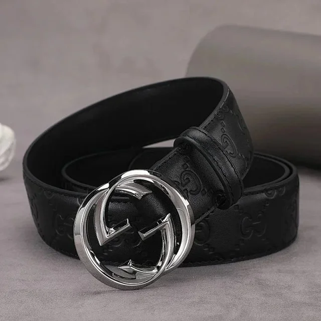 Gucci Belts GG Buckle Embossed Belt product detail image 2