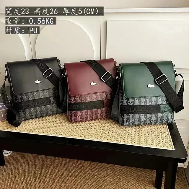 Lacoste Crossbody Bags Flap Satchel with Detachable Pouch product detail image 5