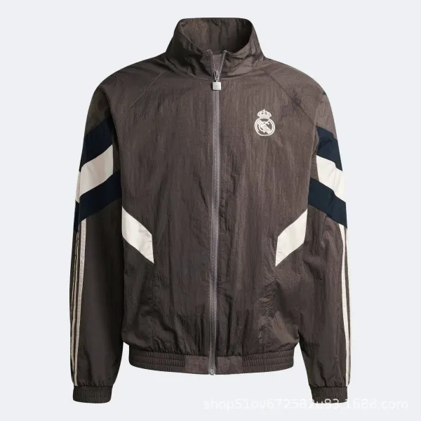 Adidas x Real Madrid Windbreaker Jacket Brown - 1