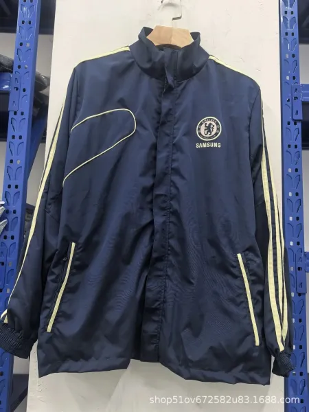 Chelsea FC x Samsung Windbreaker Navy with Gold Trim Jacket - 1
