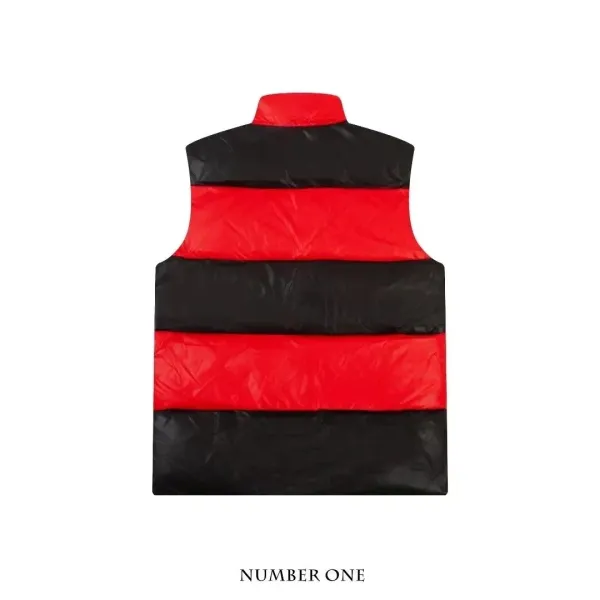 Moncler Genius Down Vest Silver Metallic with Fur Trim - 13