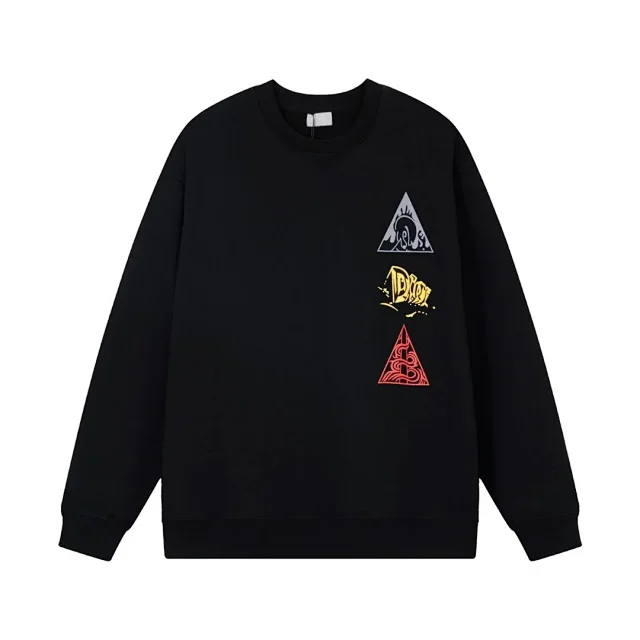 Dior Knitwear Crewneck sweater with Oblique shoulder stripes product detail image 8