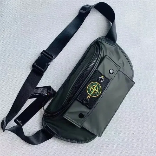Stone Island Compass Logo Belt Bag Army Green - 1