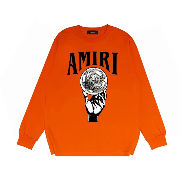 AMIRI Hoodies & Sweatshirts Crewneck sweatshirt with crystal ball hand graphic product detail image 2