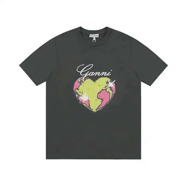 GANNI T-Shirts Graphic Print Short-Sleeve T-Shirt product detail image 9