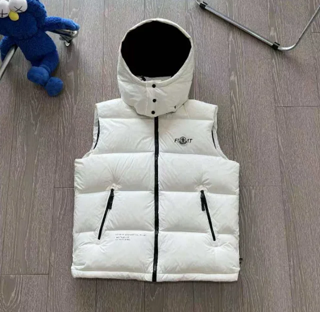 Unbranded Vests Hooded quilted puffer vest with zip pockets product detail image 6