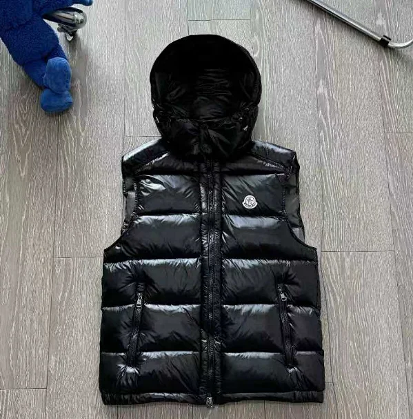 Unbranded Vests Hooded quilted puffer vest with zip pockets product detail image 7