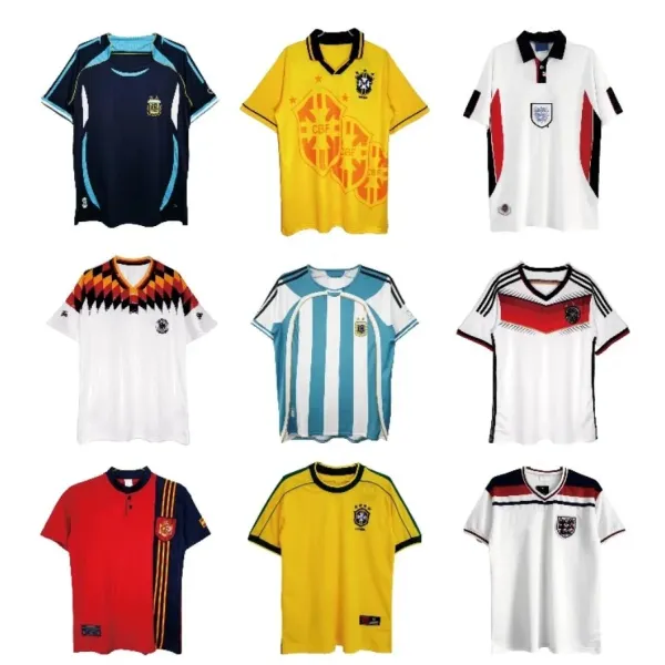 National Team Retro Soccer Jerseys Multicolor Jersey - 1